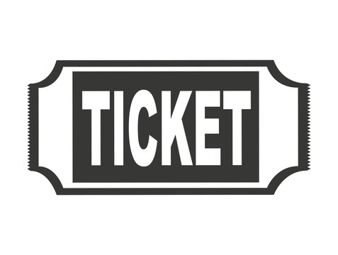 ticket stub isolated icon design