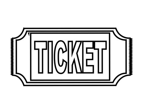 ticket stub isolated icon design