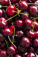 Set of beautiful red cherry isolated on white background. For background