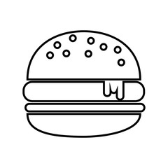 delicious hamburger isolated icon design
