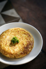 tortilla traditional spanish simple tapas egg omelet rustic styl