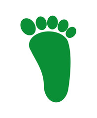 foot print green isolated icon design