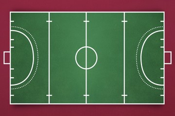 Composite image of sport field plan 