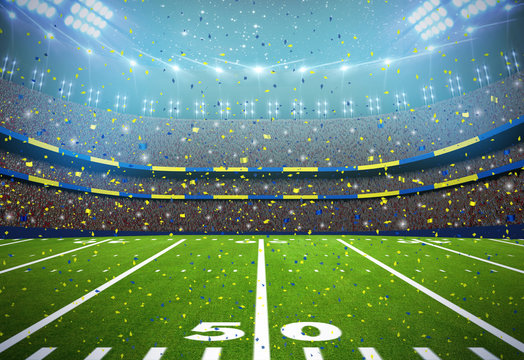 American football Stadium background Stock Photo