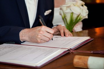 Hochzeitsurkunde Unterschrift