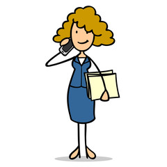 Geschäftsfrau telefoniert mit Smartphone