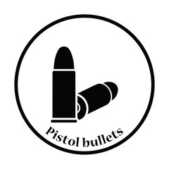 Pistol bullets icon