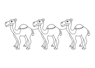 camel desert isolated icon design
