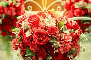 Red roses flower background