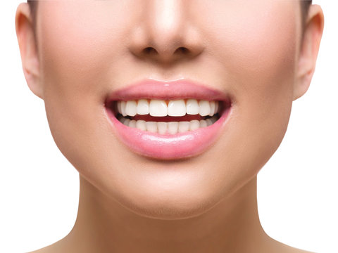 Healthy smile. Teeth whitening. Dental care concept