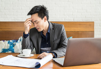 architect working at his laptop