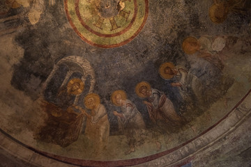 Obraz na płótnie Canvas Fresco in the Church of St. Nicholas in Demre, Turkey