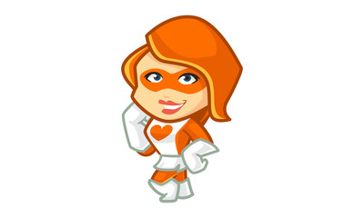 Female Superhero Mascot