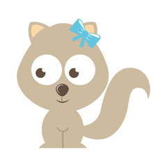 squirrel character isolated icon design
