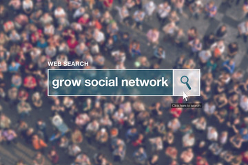 Grow social network - web search bar glossary term