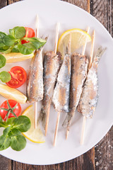 sardine and salad