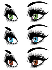 Fashion Eyes in Three Colors