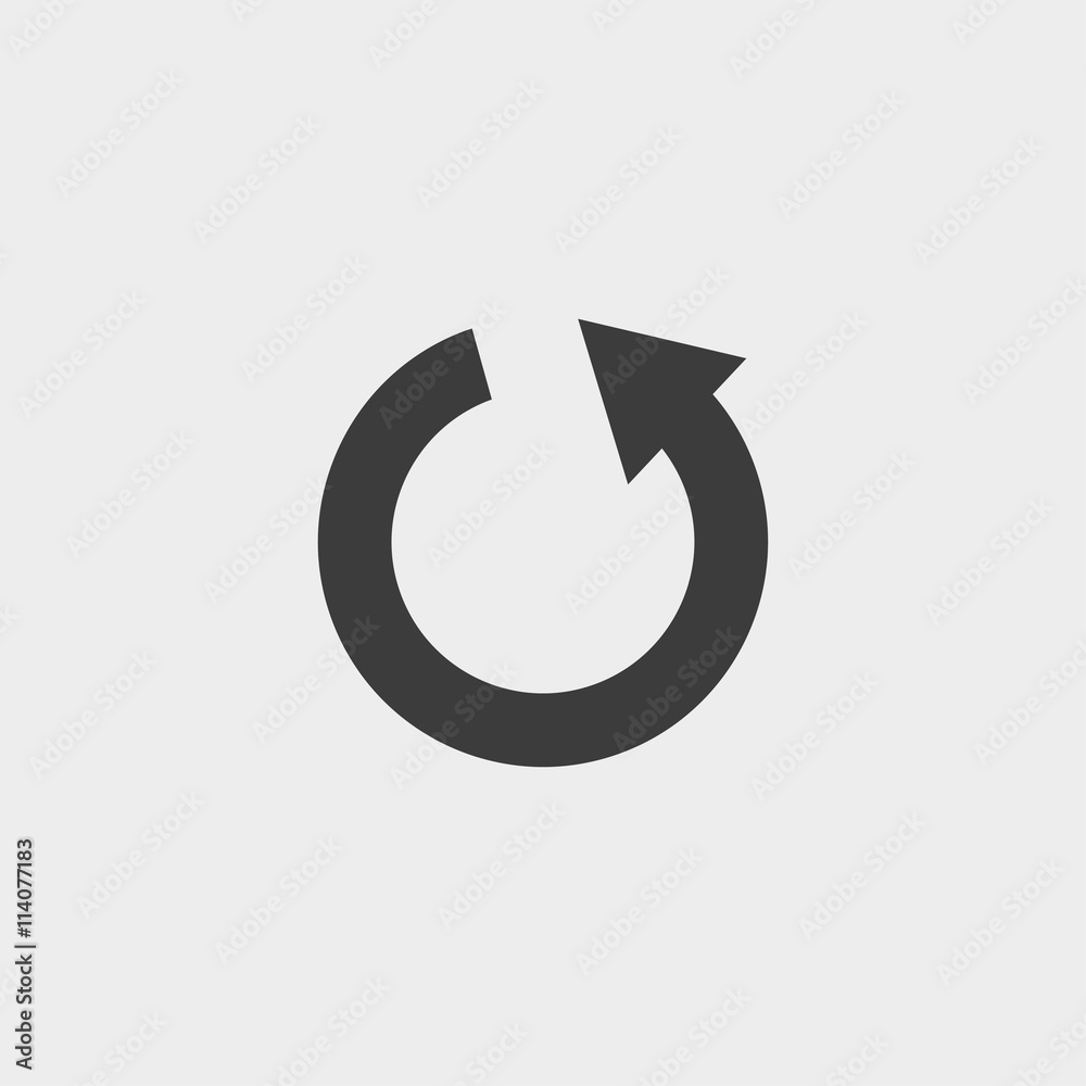 Poster update icon car icon in a flat design in black color. vector illustration eps10
