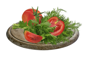 Salad with tomato and verdure