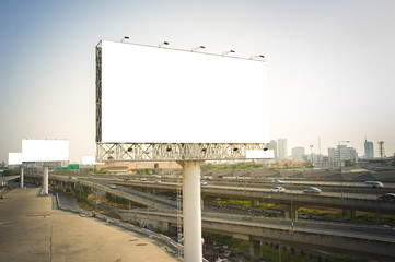 Blank billboard for new advertisement