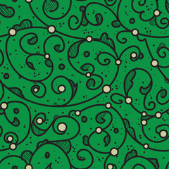 Abstract floral seamless pattern