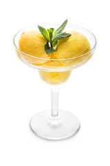 Summer fresh ice-cream isolated on a white background