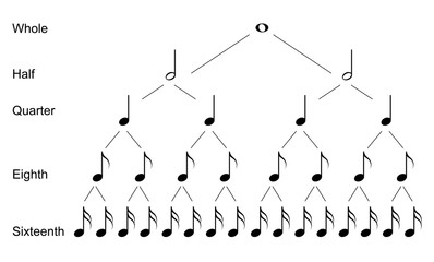 Types of musical  notes