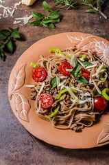 Whole grain pasta with cheese