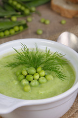 Pea soup puree