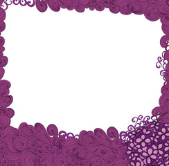 lilac flowers wedding card with space for text