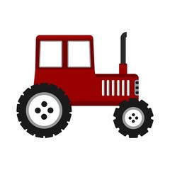 tractor on white background