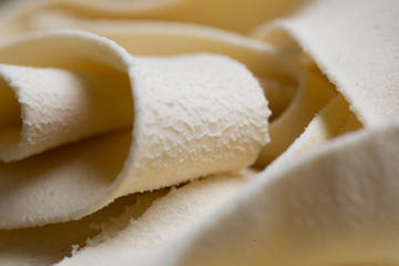Fototapeta na wymiar Homemade fettuccine pasta