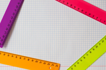 Geometry set with rulers