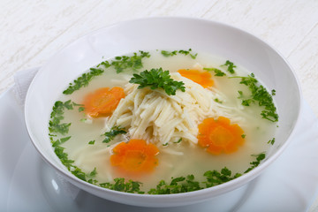 Noodle chicken soup