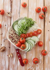 Mixed rice with vegetable