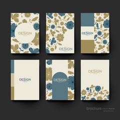 floral background vector brochure template. Flyer Layout