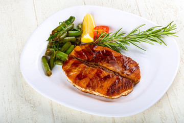 Grilled salmon