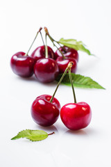 Cherry on a white background