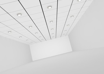 White empty room for a shop or office