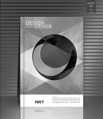 Cover design. The modern concept of cover design in the polygonal style. Photorealistic image covers for books, notebooks, annual report. 