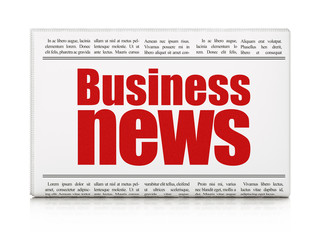 News concept: newspaper headline Business News