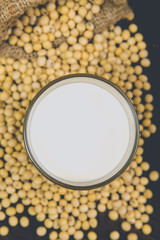 Soy milk with soy bean