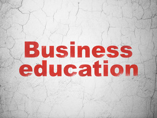 Obraz premium Education concept: Business Education on wall background