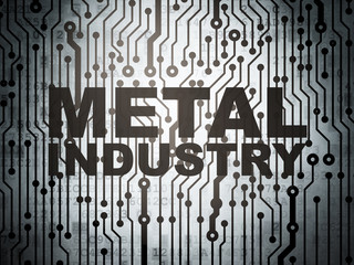 Industry concept: circuit board with Metal Industry