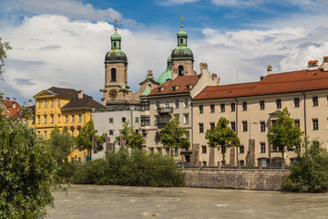 Exterior of Innsbruck Cathedral during the Day