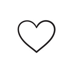 Hand drawn hearts set