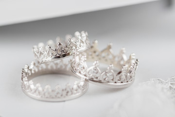 Silver wedding rings