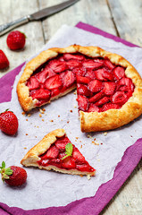 Strawberry galette