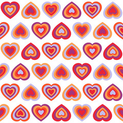 Seamless pattern with hearts