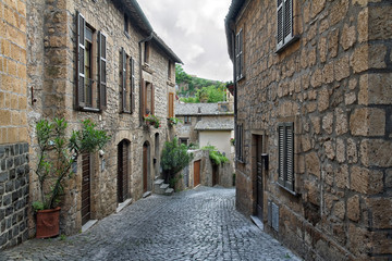 Streets of the city Orvieto, Italy, Toscana